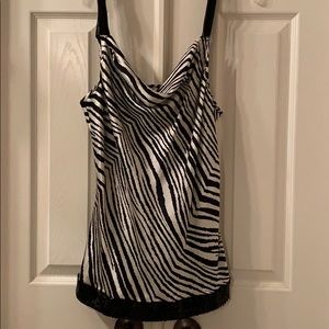 Silk zebra pattern camisole/blouse